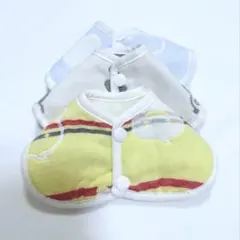 フラワー形リバーシブル スタイ3枚セット　よだれかけ
