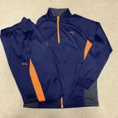 160 Puma ジャージセット ネイビー/オレンジ
