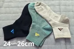 新品未使用 アディダス ソックス 3足セット(24～26cm)
