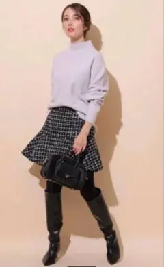 美品 Apuweiser-riche ツイードミニスカート 0
