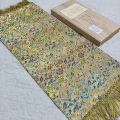 新品未使用　龍村美術織物　テーブルセンター　経錦　華猪文長斑錦　桐箱　日本製 新品 龍村美術織物 テーブルセンター 経錦 華猪文長斑錦 桐箱 日本製
