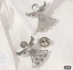 天使デザイン シルバーブローチ