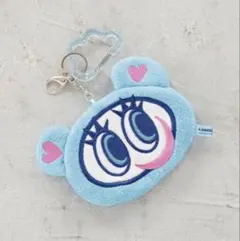 エンジェルブルー ナカムラくん フェイスポーチ カラビナ付き ブルー
