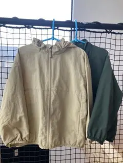 フード付きジャケット 110サイズ グリーン