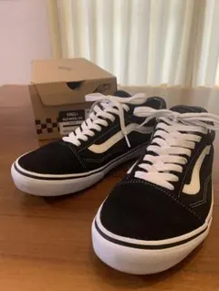 Vans オールドスクール　ブラック/ホワイト　スエード　27cm 箱付き