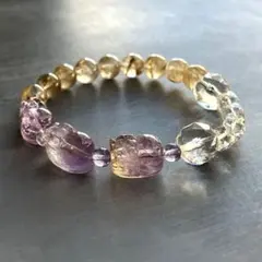 金運・招福】アメトリンヒキュウ×ルチルクォーツ デザインブレスレット 