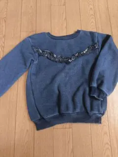 Ocean&Cloud 120 ❦ デニム風 フリル トレーナー