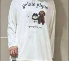 ジェラートピケ DOG3柄ワンポイントプルオーバー　犬　ロンT ルームウェア
