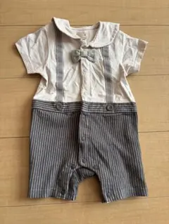 petit main ボウタイ付きロンパース 80