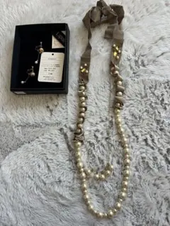 Lapuis 2連パールネックレス　キャセリーニ　ラピュイ