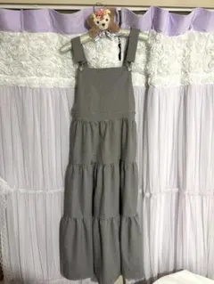 ナイスクラップ ストライプ柄ティアードキャミワンピース