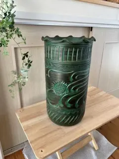 イタリア製 ヴィンテージ風 傘立て 手彩色 陶器 アンティーク - メルカリ