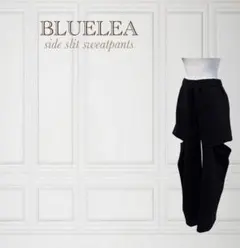 ブルレア BLUELEA Side slit sweat pants ネイビー - メルカリ