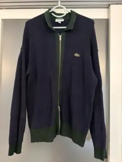 LACOSTE × BEAMS 別注 ニットジップアップカーディガン