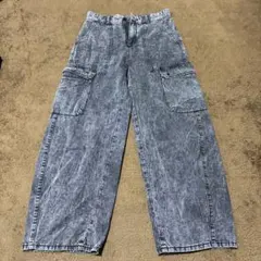 GU カーゴパンツ ダークグレー M デニム