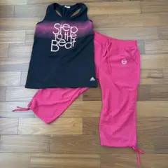 【2枚セット】G-FIT クロップドパンツ M✨ adidas タンクトップ Mのサムネイル