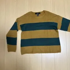 FOREVER 21 マスタード×ダークグリーン ニットセーター