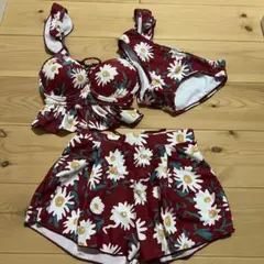 ⭐︎teddy shop⭐︎ビキニ⭐︎花柄⭐︎赤ビキニ⭐︎Mサイズ⭐︎3点セット