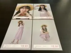 守屋麗奈　櫻坂46 麦わら帽子コーデ　ランダム生写真　4種コンプ