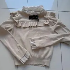 ZARA ベージュ フリル トップス US4