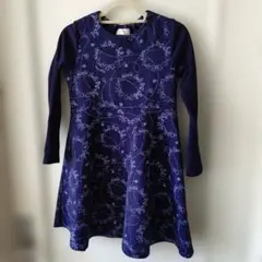 メゾピアノ　ワンピース130 お色は紫よりのネイビーです。