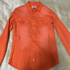 GLORY オレンジ色のデニムシャツのサムネイル