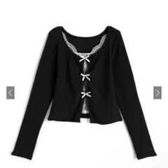 GRLレースレイヤード風リボントップス［dk1561］