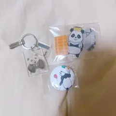呪術廻戦　パンダ　缶バッジ　アクリルスタンド　極楽湯　TOHO ジャンプショップ