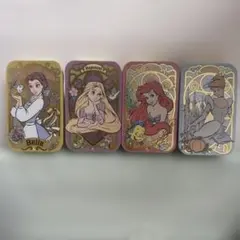 ディズニープリンセス　スライド缶　ベル　アリエル　ラプンツェル　シンデレラ