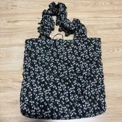 merry jenny 花柄トートバッグ 黒のサムネイル