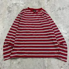 右*ン様 POLO JEANS　ボーダー　トップス　長袖　ロンT　古着　レッド他