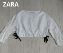 ZARA ホワイト クロップドシャツ
