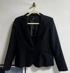 【ほぼ未使用】レディース スーツ上下セットネイビー 11ARオフィスパンツスーツ