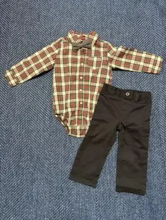 【美品】チェック柄シャツとパンツセット