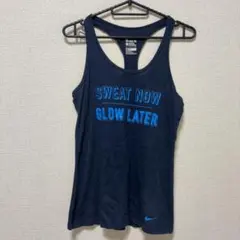 Nike【S】ナイキ DRI-FIT タンクトップ ネイビートレーニングタンク