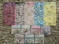 DAISO サンリオ 箔押しシール フレークシール 12点セット まとめ売り