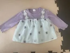 アカチャンホンポ　レース　チュール　さくらんぼ柄　トップス