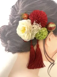 胡蝶蘭髪飾りセット成人式和装振袖七五三前撮り