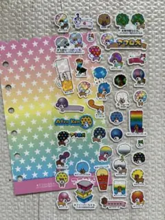 アフロ犬　サンエックス　キャラりんシール はってはがせるシール台紙付　平成レトロのサムネイル