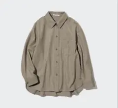 【最終値下げ】UNIQLO ブラッシュドジャージーシャツジャケット　S