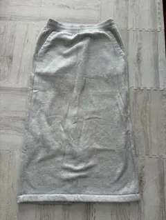 ユニクロ UNIQLO ソフトボアスウェットスカート S ライトグレー