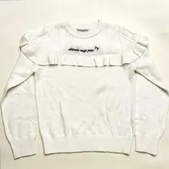 mezzo piano メゾピアノ フリル セーター L (160cm)