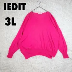 ♥IEDIT♥ イディット (3L) フェリシモ Vネックニット 大きいサイズ