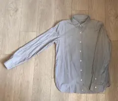 【無印良品】婦人グレー Mサイズ 丸えり長袖シャツ