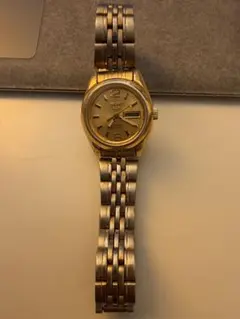 セイコーSEIKO 5レディース自動巻(手巻付き)ゴールド4207-00X0