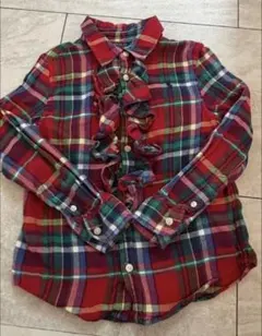 ポロラルフローレン チェック柄長袖シャツ 120