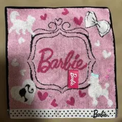 Barbie タオルハンカチ ピンク プードル柄のサムネイル
