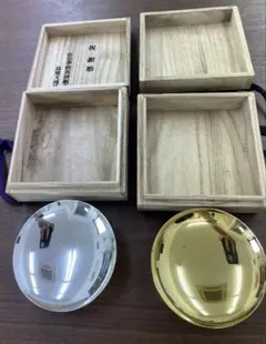 純銀杯 三ッ重】社名刻印 3枚組み盃セット 150g木箱入り - メルカリ