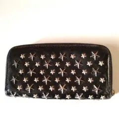 JIMMY CHOO 二つ折り財布 スタースタッズ ブラック - メルカリ