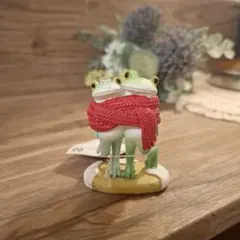 【未使用＊タグ付き】Copeau コポーラブラブマフラーカップル　カエル　置物